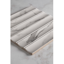 Teemo Matt Flute Statuario Marble Look Porcelain Tile